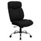 Flash Furniture 45.5&#x22; Black and Silver Contemporary Executive Swivel Chair with Plush Headrest